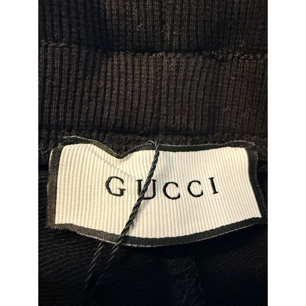 Gucci Mens Black Tiger Head Embroidered Sweat Shorts‎ Made in Italy *US L-XL* - Picture 7 of 9